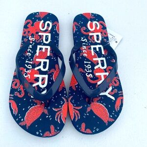 Sperry Mainsail NWT boys/girls youth Sz 2 Sandals Flip Flops